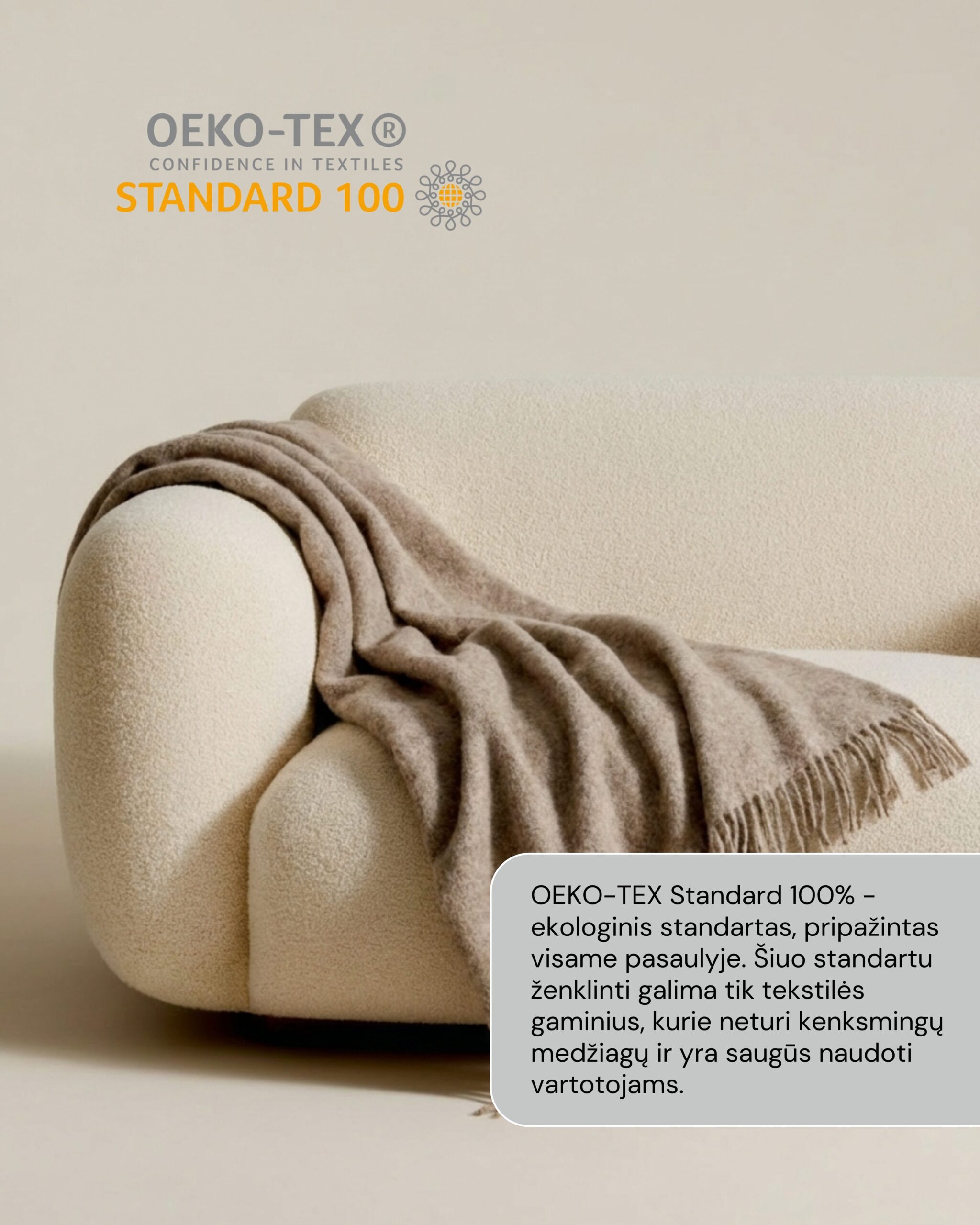 Neuseeland-Schafwoll-Decke LIGHT BROWN, WoolLando