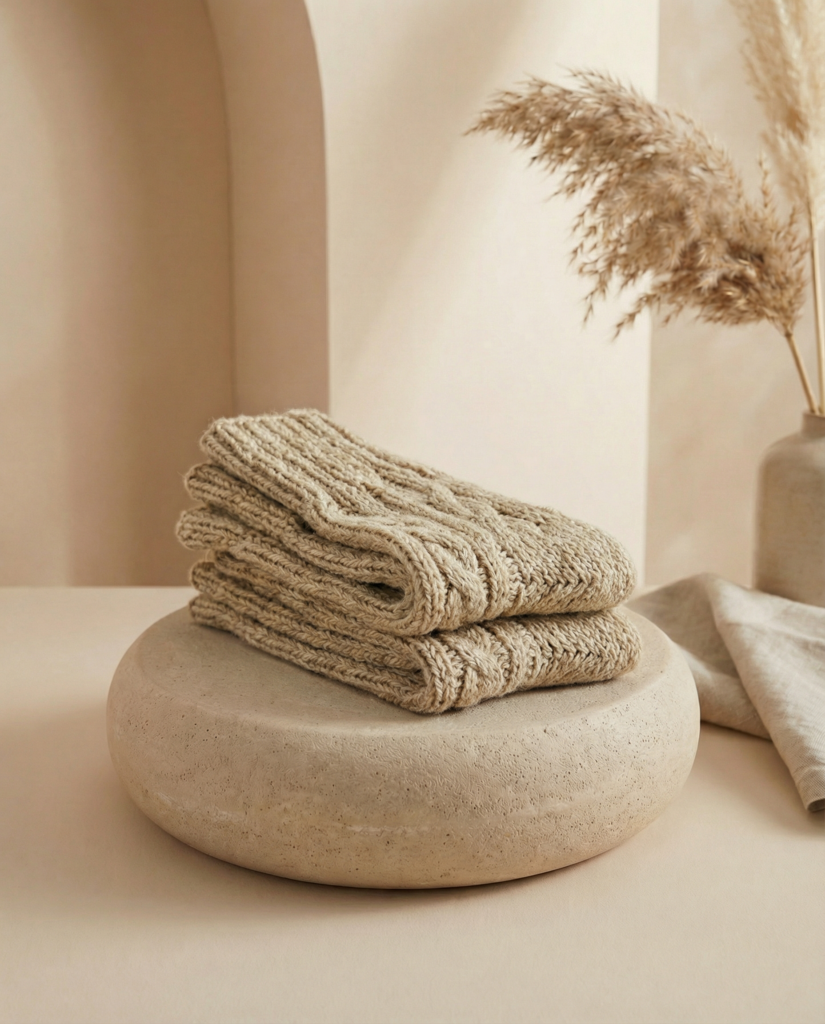 Handgemachte Schaf- und Hundewolle Socken, WoolLando