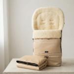 Zaffiro Sleep&Grow Naturwolle gelber Baby-Fußsack mit Verlängerung