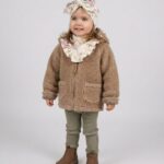 Braune Kinderjacke aus Lammwolle, Zaffiro