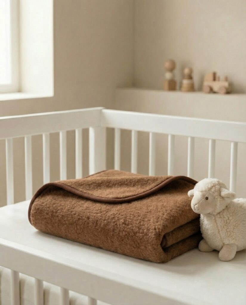 Kinder leichte Kamel- und Merino-Wolldecke, WoolLando