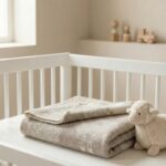 Kinder-cremefarbene Woll-Decke LITTLE SHEEP