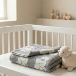 Kinder-graue Woll-Decke TEDDY BEAR