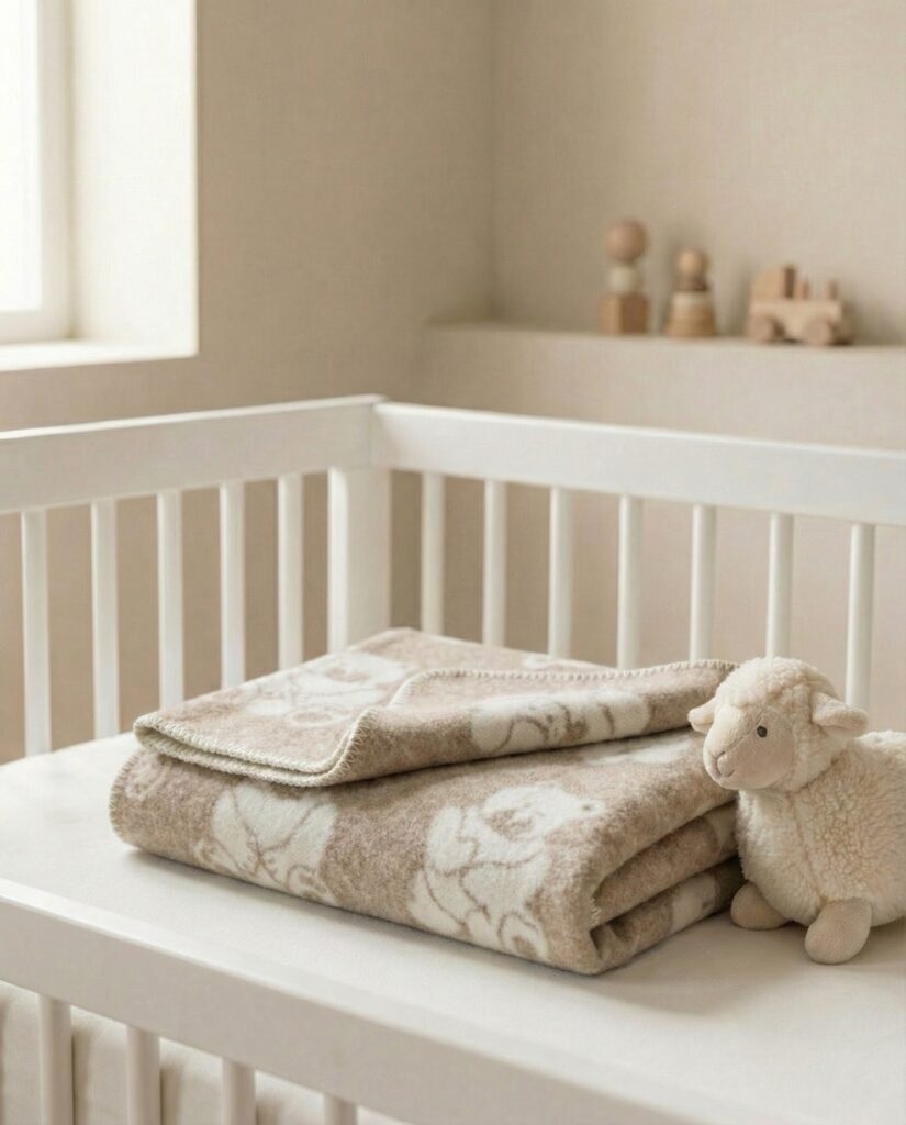 Kinder-braune Woll-Decke TEDDY BEAR