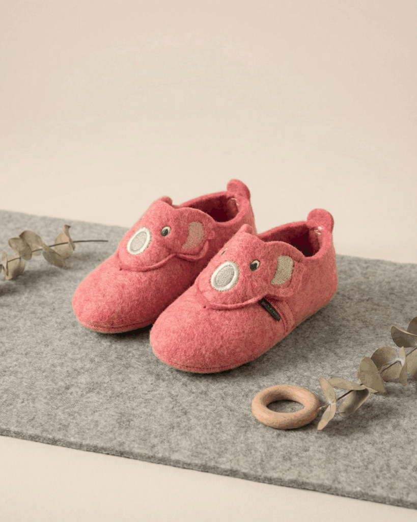 Kinder-Naturwoll-Filzstiefel KOALA Rosa, WoolLando