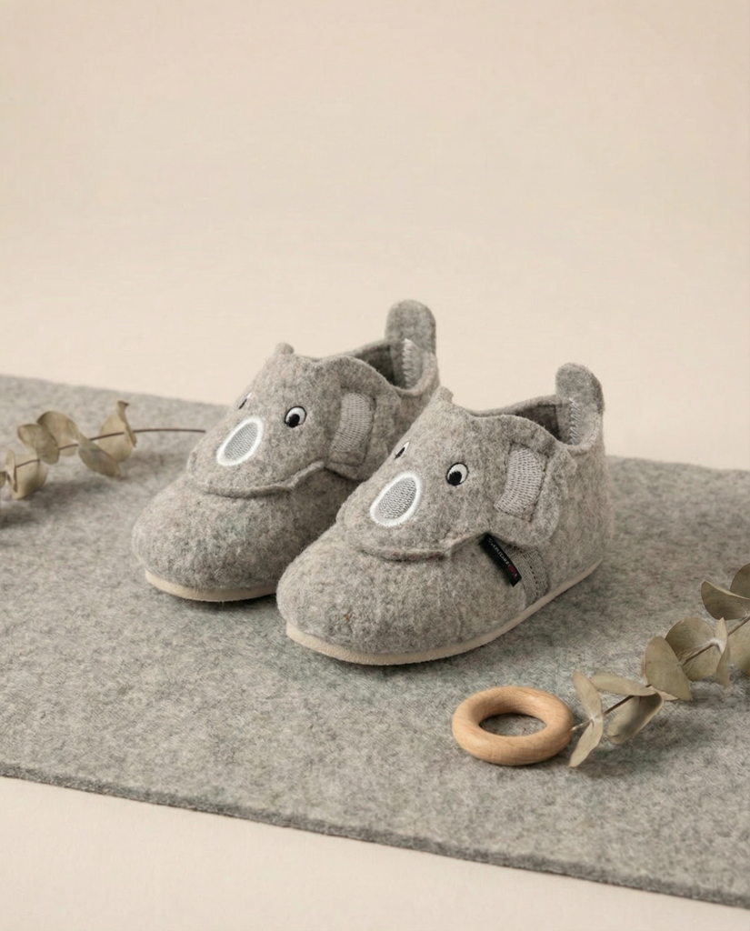 Leichte Kinder-Naturwoll-Filzstiefel KOALA, WoolLando
