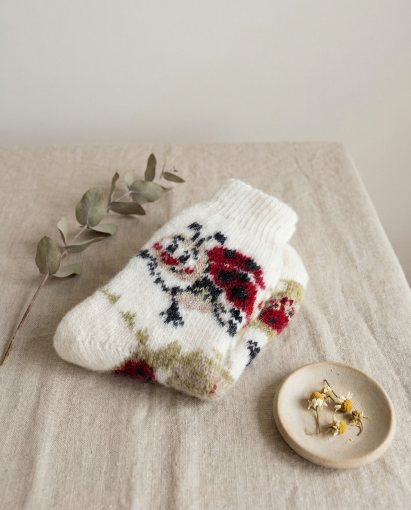 Kindersocken aus Merinowolle MARIENKÄFER, WoolLando