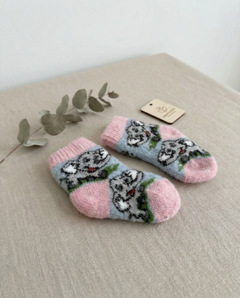 Kindersocken aus Merinowolle ELEPHANT, WoolLando