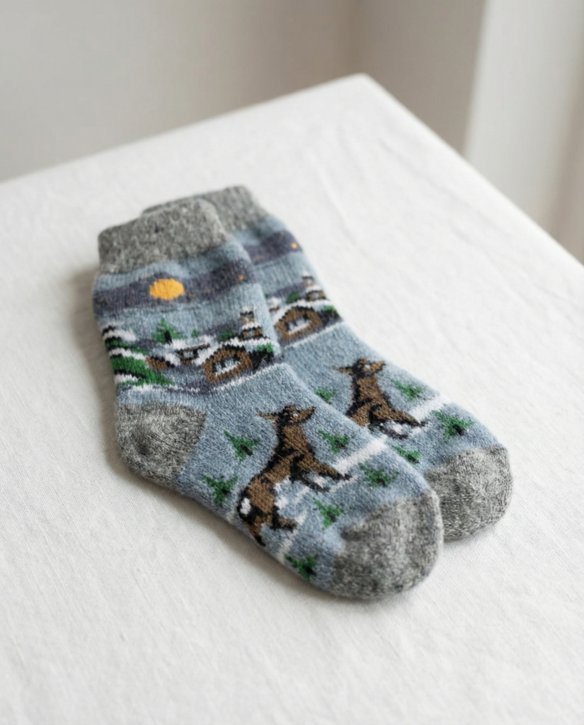 Kindersocken aus Merinowolle FUCHS ZU HAUSE, WoolLando