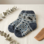 Kinder-Merino-Wollsocken BLUE DEER, WoolLando