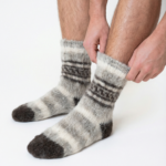 Gefilzte 100% sibirischer Husky-Hundewolle bunte Socken, WoolLando