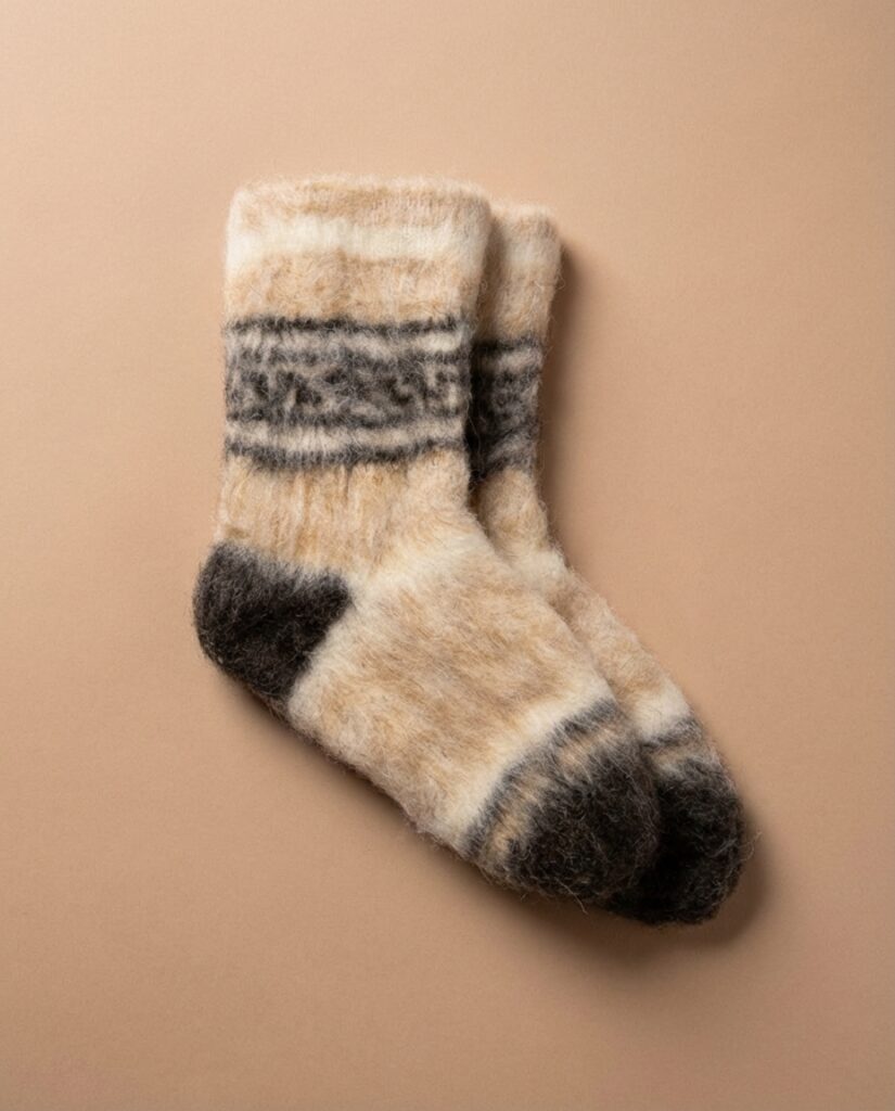 Gefilzte blutzirkulationsverbessernde 100% Sibirischer-Husky-Wollsocken, WoolLando