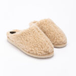 Merino-Woll-Hausschuhe Creme CAPPUCCINO, WoolLando