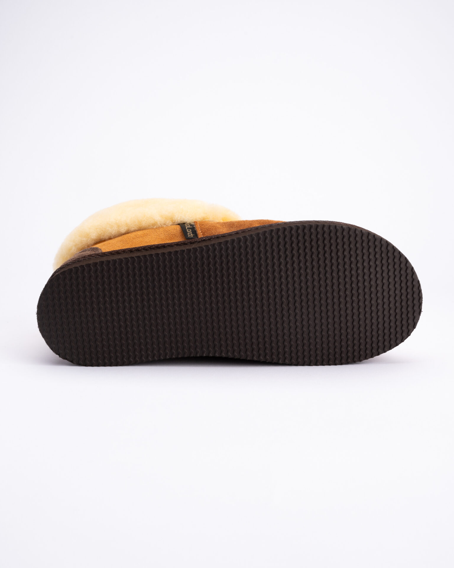Damen braune natürliche Pelz-Leder-Stiefeletten LUMA, WoolLando