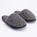Graue Merino-Woll-Hausschuhe GREY, WoolLando