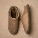 Herren-Naturpelz-Hausschuhe braun TARO, WoolLando