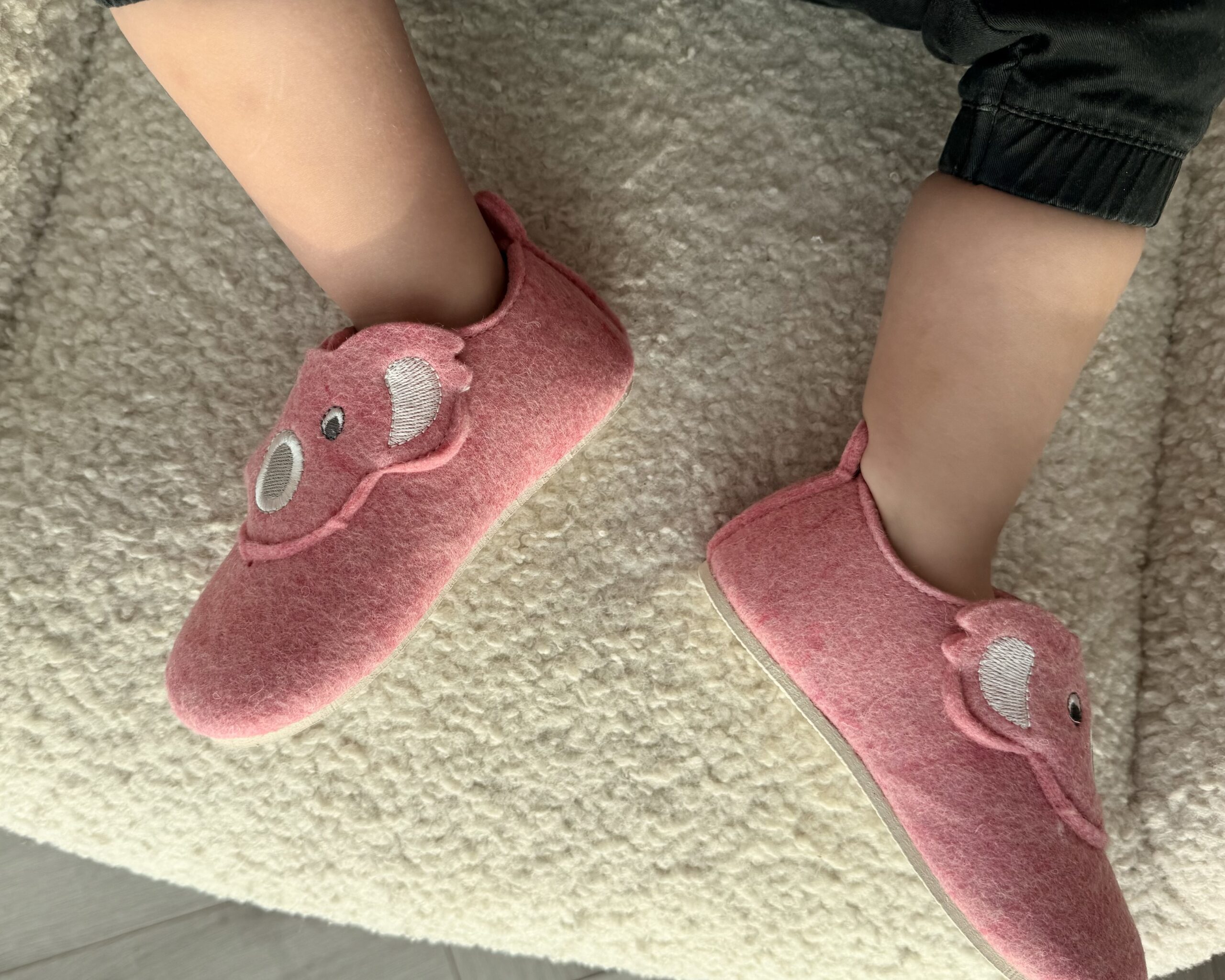 Kinder-Naturwoll-Filzstiefel KOALA Rosa, WoolLando