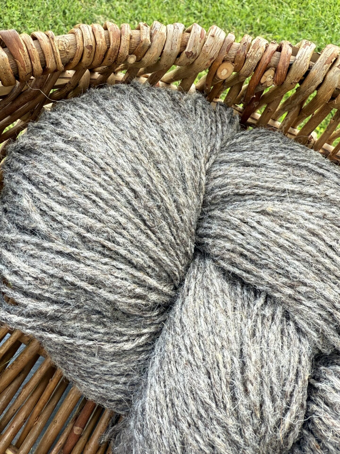 50% Hundewolle / 50% Schafwollgarn 1 kg – DARK GREY, WoolLando