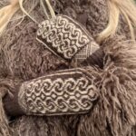 Damen-braune Merinowoll-Fäustlinge FROST, WoolLando