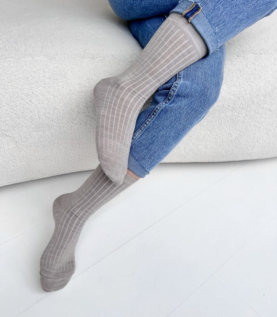 Beige Merinowoll-Socken, WoolLando