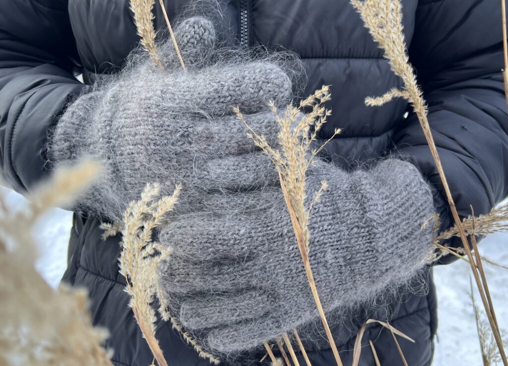 Herren Angorawolle-Fingerhandschuhe – GRAPHIT, WoolLando