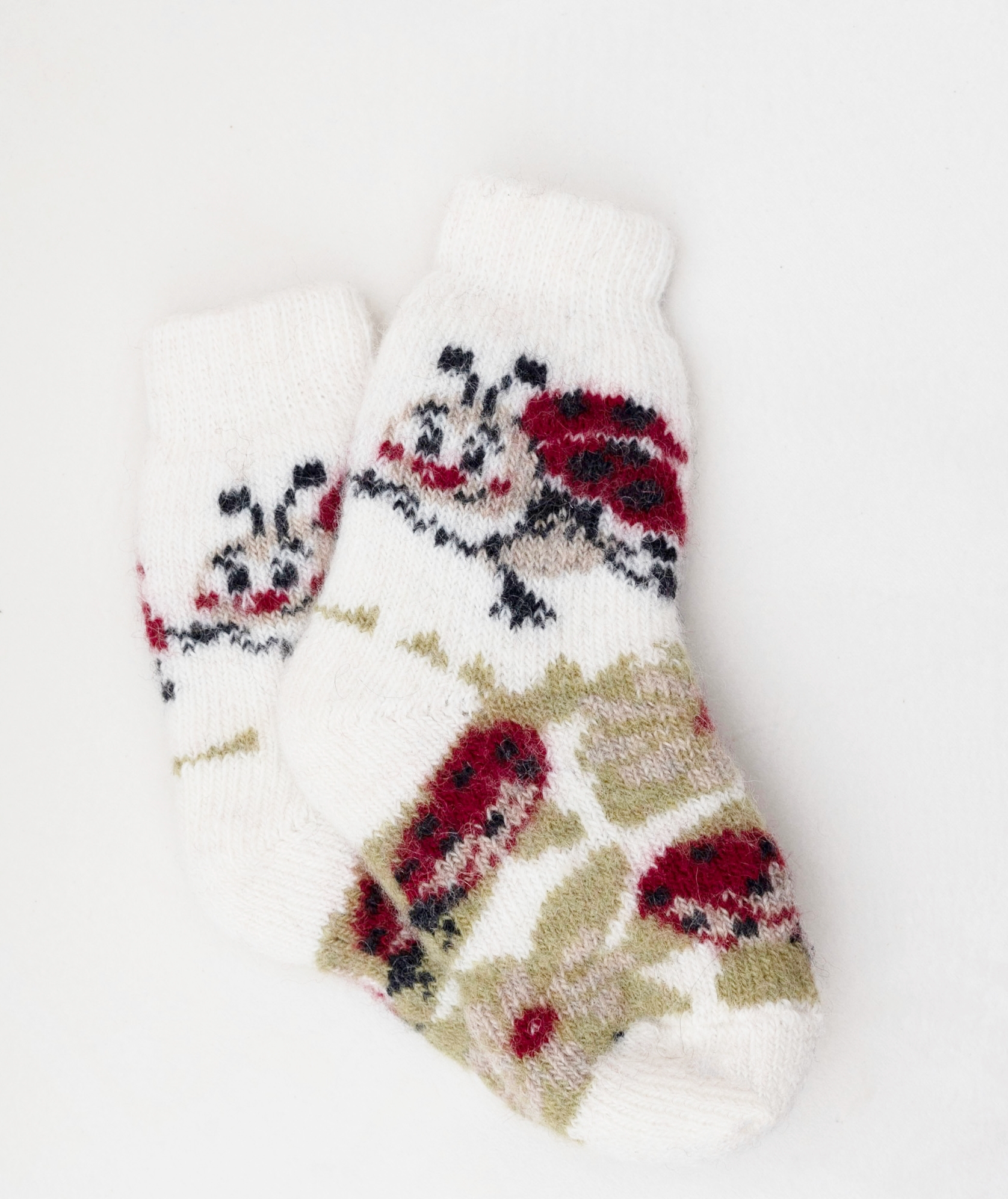 Kindersocken aus Merinowolle MARIENKÄFER, WoolLando