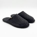 Schwarze Filz-Hausschuhe ANGLIS, WoolLando