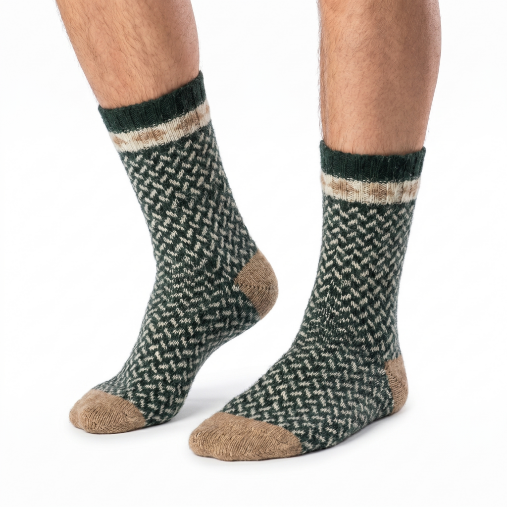 Merinowoll-Socken GREEN FOX, WoolLando