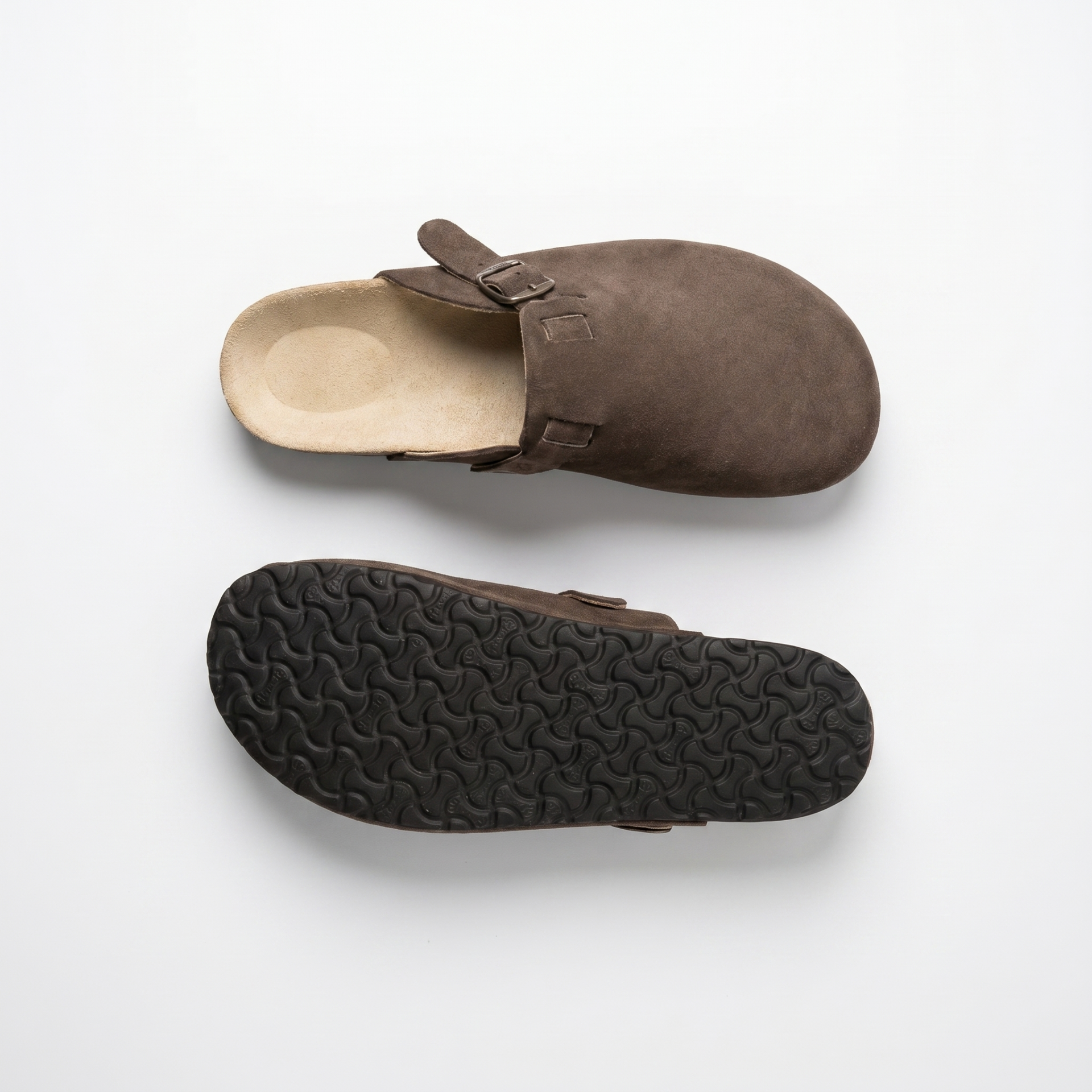 Braune Herren-Hausschuhe / Sandalen aus echtem Leder von, WoolLando