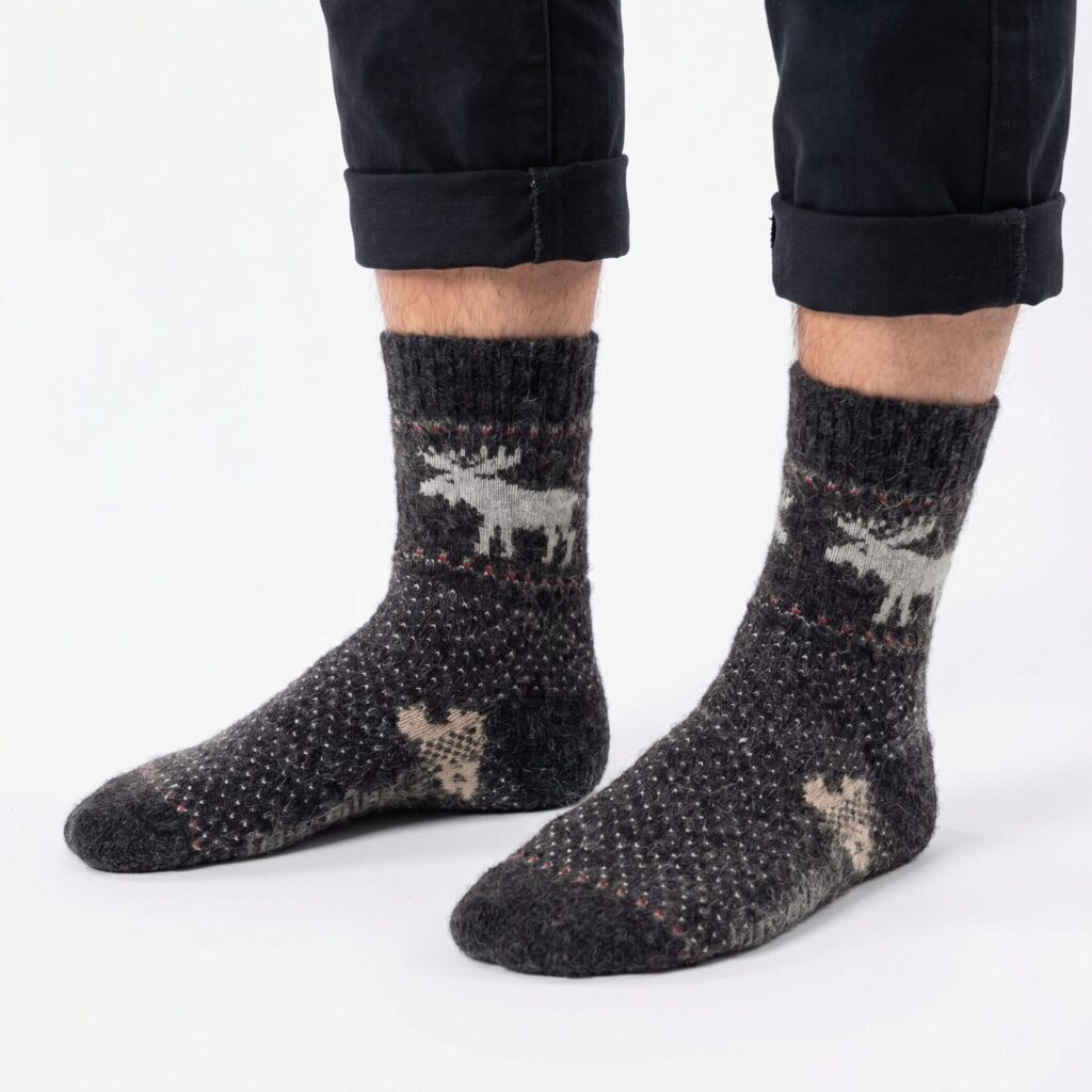 Merinowoll-Socken WHITE DEER, WoolLando