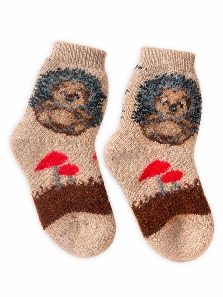 Kindersocken aus Merinowolle HEDGEHOG, WoolLando