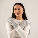 Damen-Fäustlinge aus Merinowolle LITTLE SNOWFLAKE, WoolLando