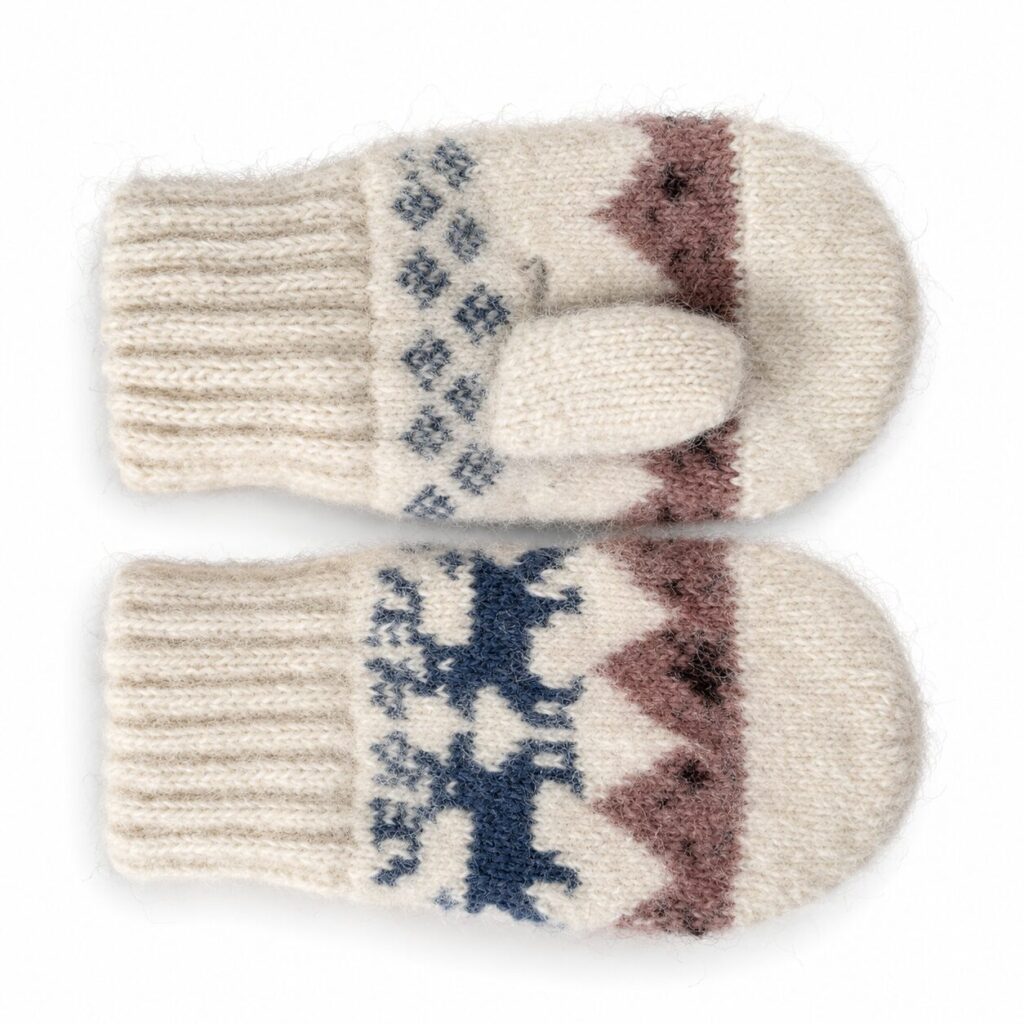 Kinder-Wollfäustlinge BLUE REINDEER, WoolLando