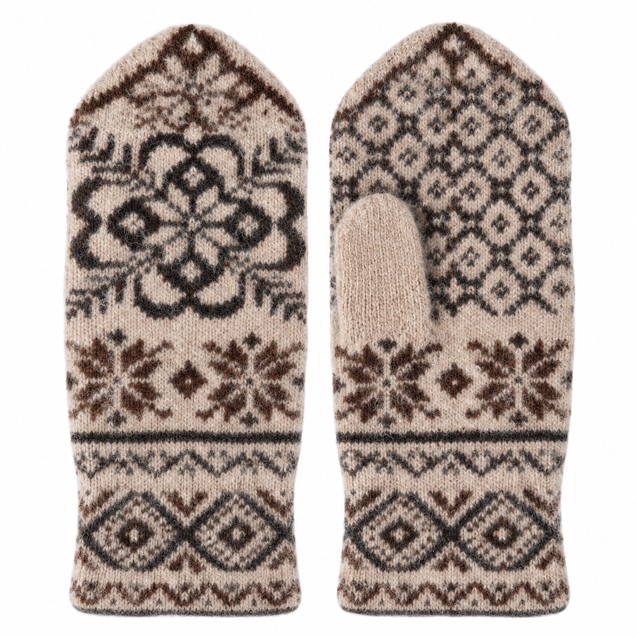 Damen-Fäustlinge aus Merinowolle FROSTY WINTER, WoolLando